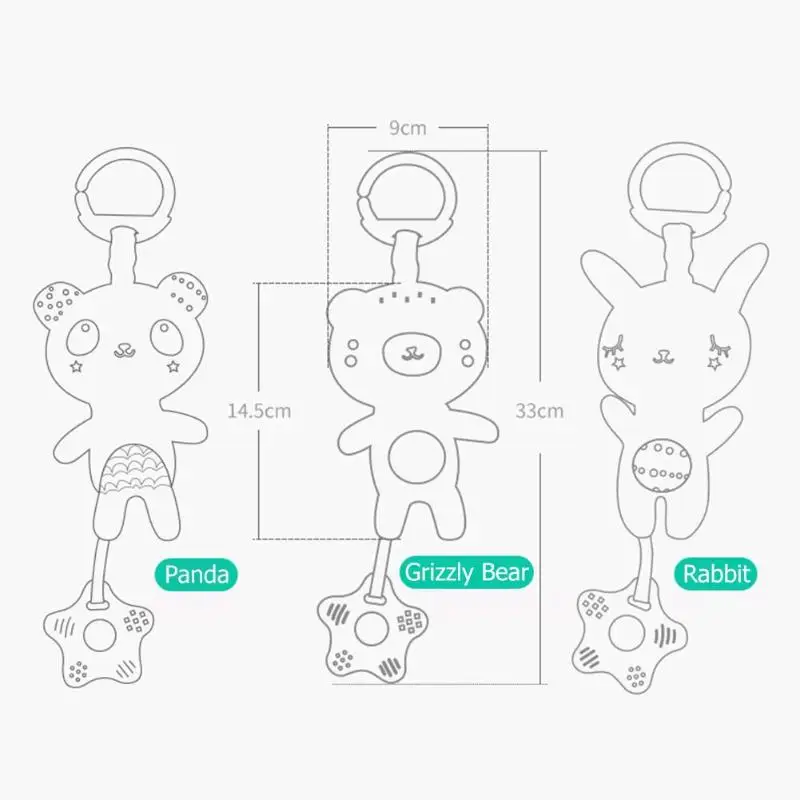 Музыкальная погремушка для новорожденного игрушки Детская коляска подвесная игрушка милые животные кукольная кровать подвесной стильный Прорезыватель игрушка в подарок