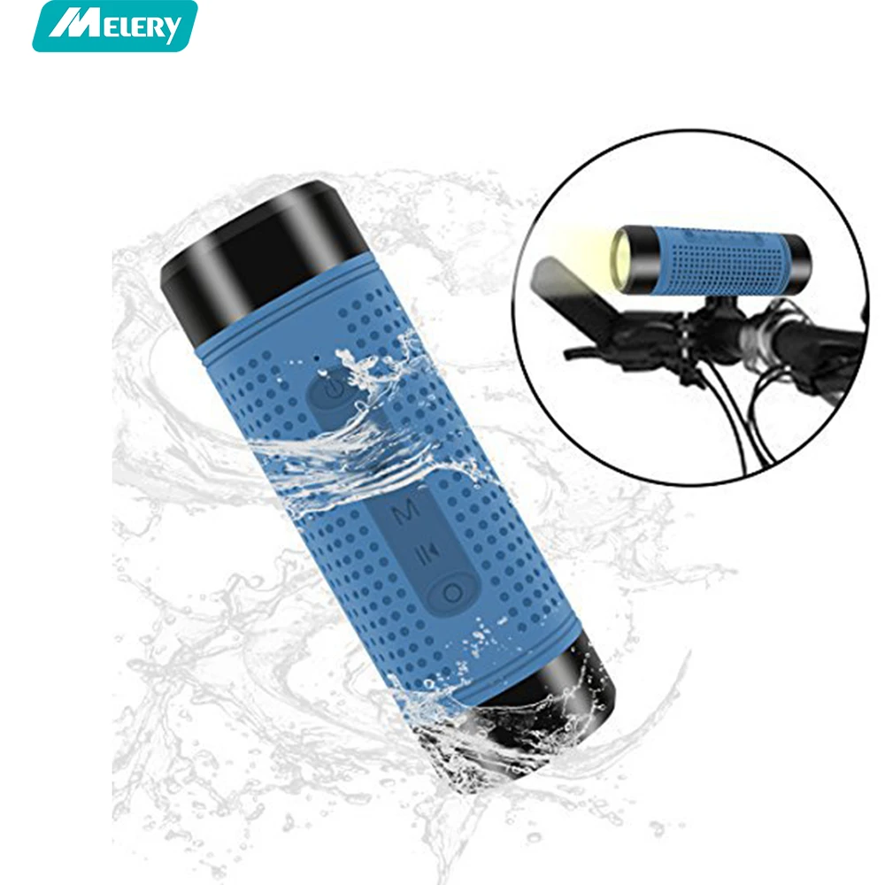 

Bluetooth Speaker Bluetooth 4.2 Speaker With Power Bank LED Light Bike Mount TF Card Slot FM Radio Waterproof Shockproof Bicycle