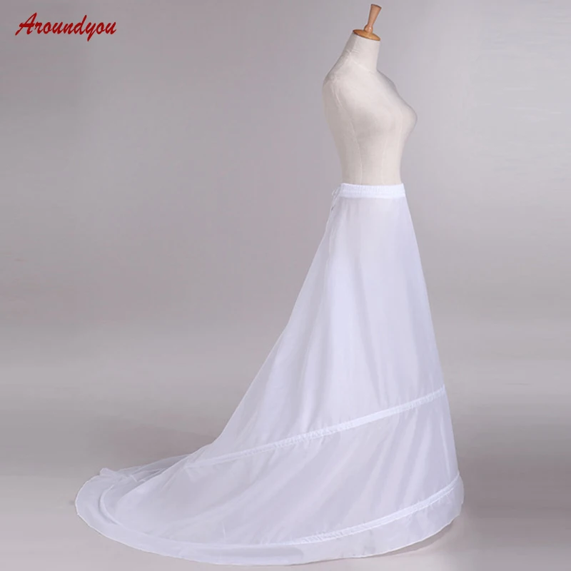 

Two Hoops White Bridal Petticoat for Wedding Dress Woman Pettycoat Crinoline Underskirt Wedding Hoop Skirt