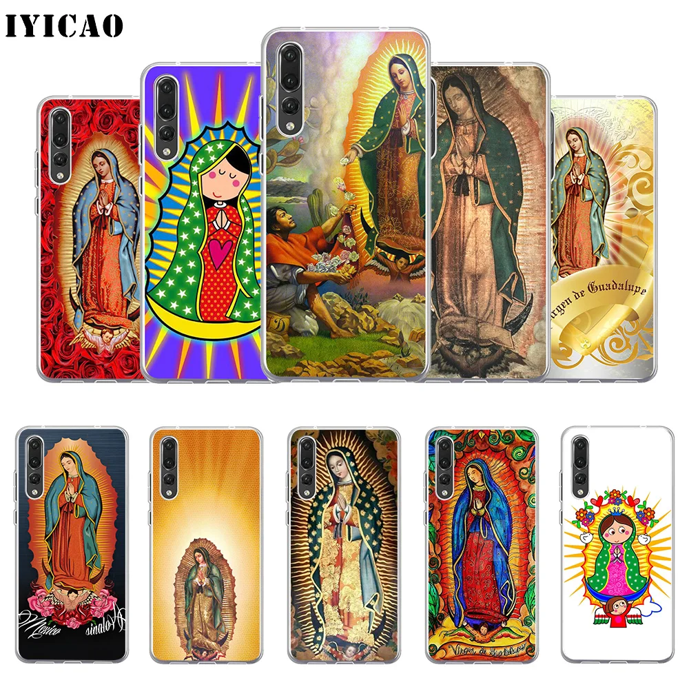

IYICAO virgen de guadalupe Soft Silicone Phone Case for Huawei P30 P20 Pro P10 P9 P8 Lite P Smart TPU Cover