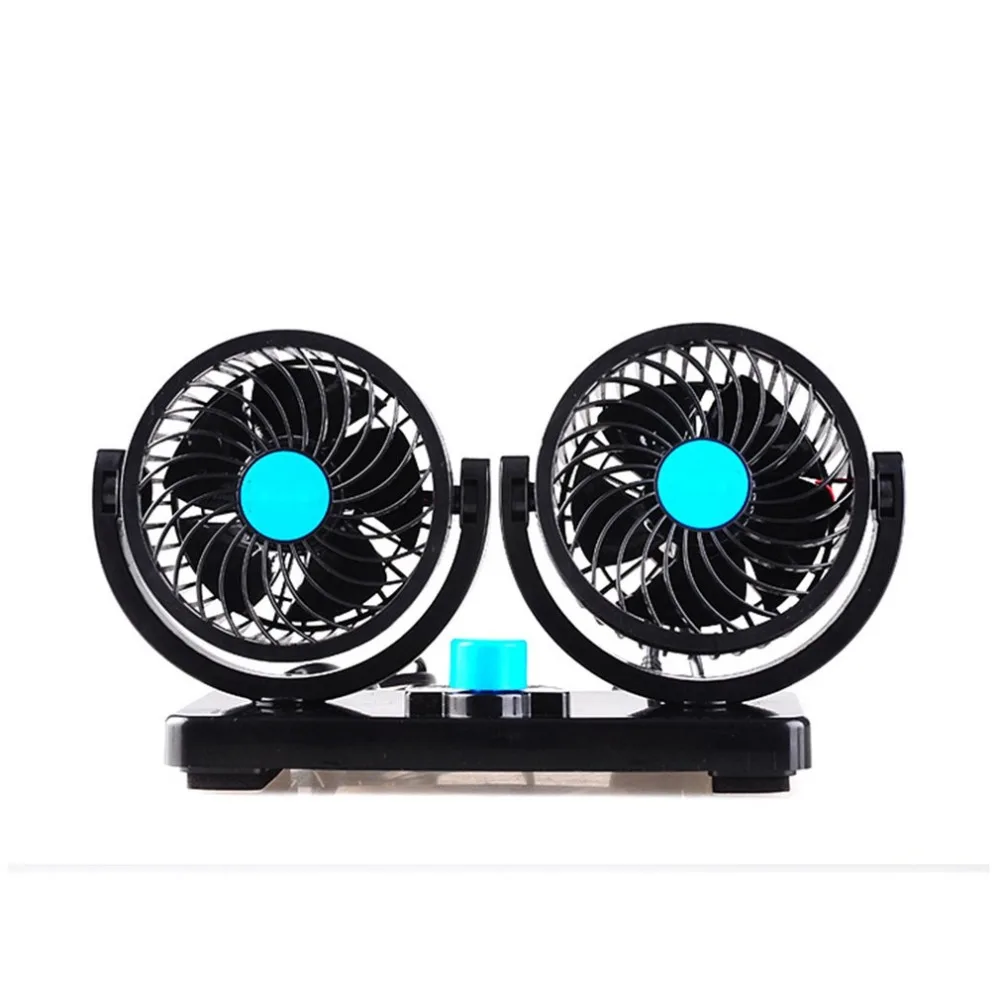 

12/24V Double-headed Car Fan All-Round Portable Car Vehicle Truck Air Fan Adjustable Cooler Cooling