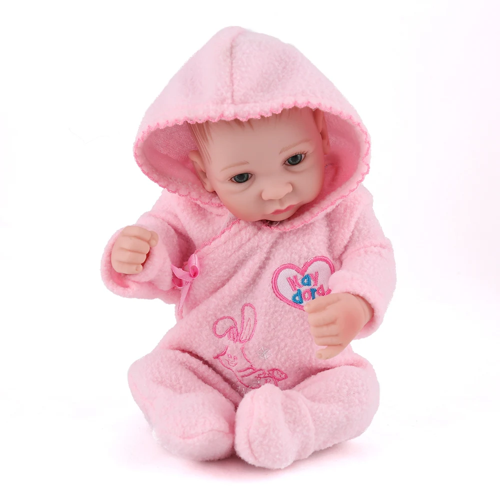 NPK Кукла Reborn Baby Mini 10 дюймов полные игрушки для виниловой ванны реалистичные новорожденные дети мягкий силиконовый слон Рождественский подарок