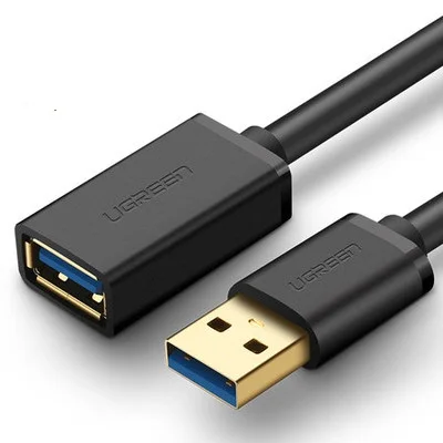 Ugreen USB-USB кабель Тип A папа-папа USB 3,0 кабель-удлинитель для радиатора жесткий диск USB 3,0 кабель-удлинитель - Цвет: Черный