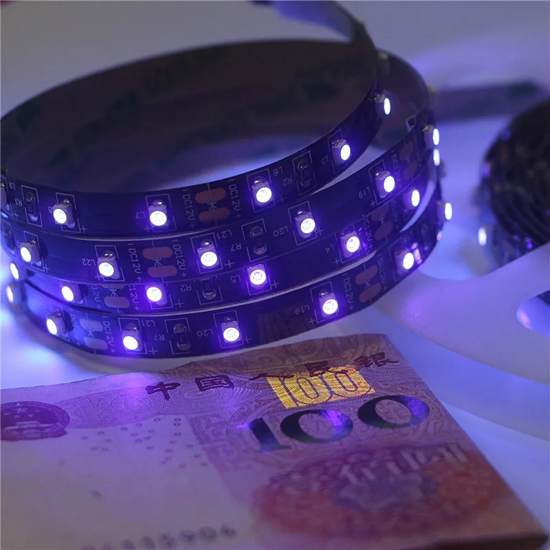 Светодиодный УФ полосный светильник невидимый 395 400nm 3528 SMD 60 светодиодный s/m 120