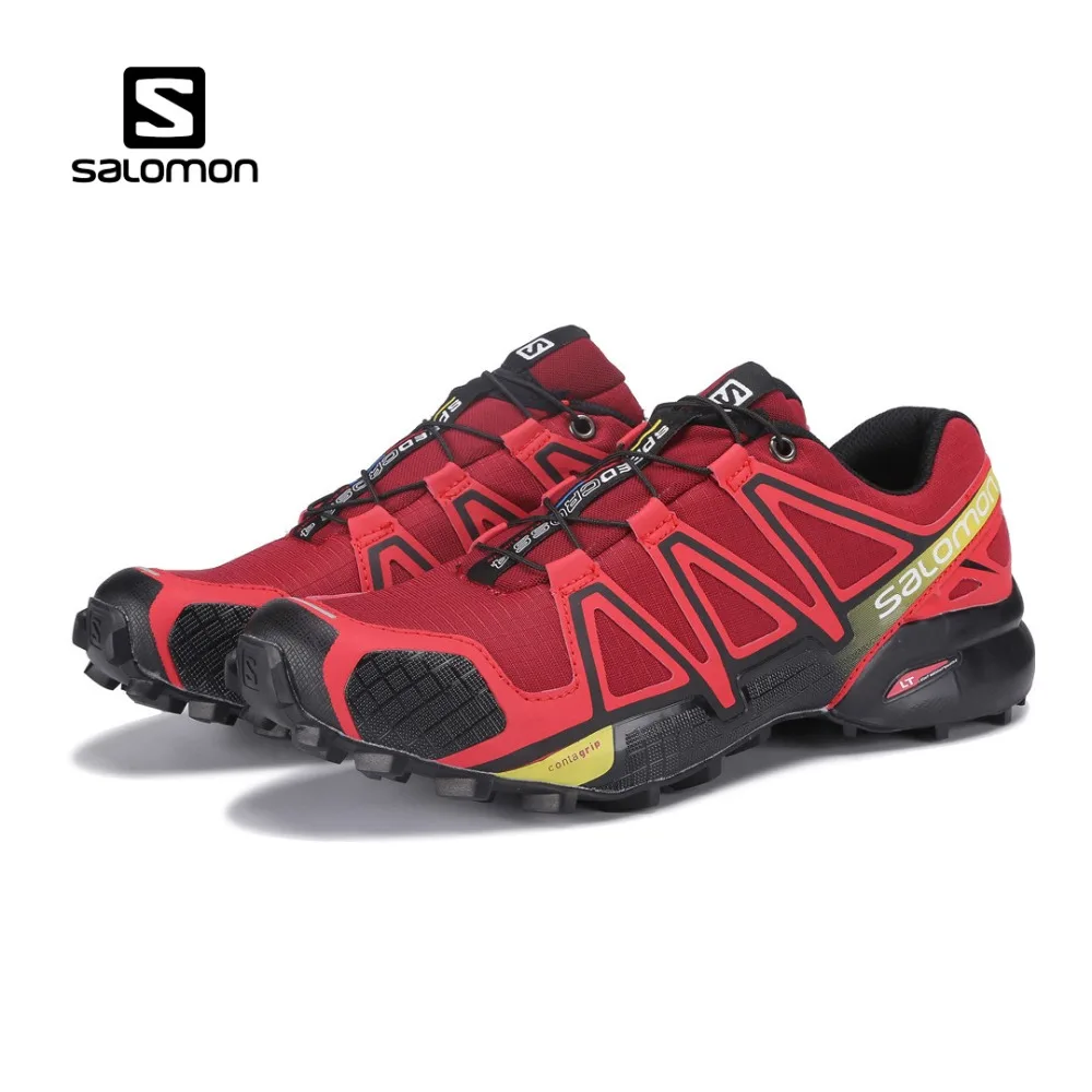 

New Salomon Speed Cross 4 CS cross red color men running shoes Brand Sneakers Male Athletic Sport Shoes SPEEDCROS Fencing Shoes