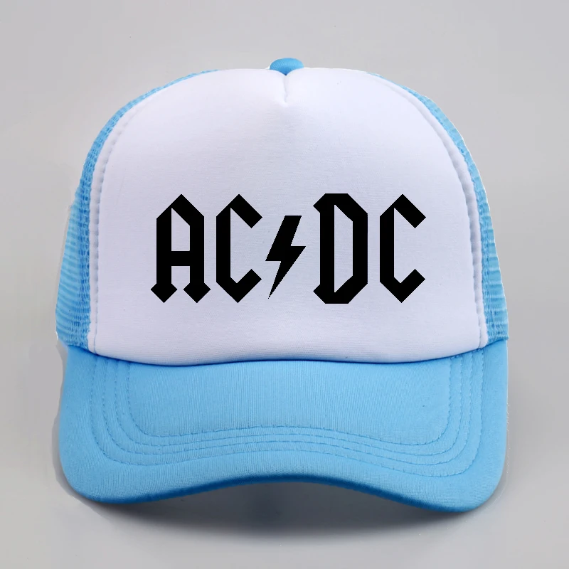 Мужские и женские крутые бейсболки группа acdc Rock Fans cap AC/DC Rock шапочки-повязки AC DC хэви-метал, рок музыка вентиляторы шапка - Цвет: Небесно-голубой