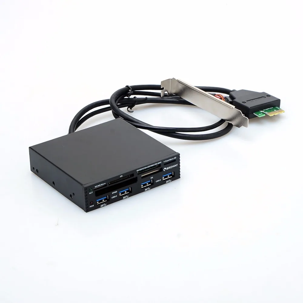 3 5 In Internal PCI E PCI Express USB 3 0 HUB Card Reader SD SDHC