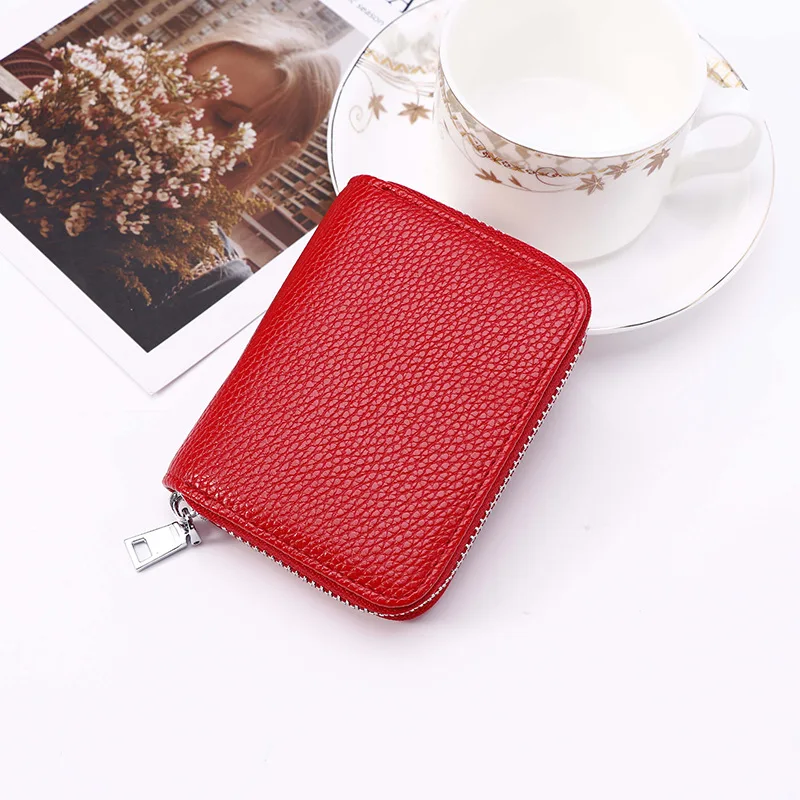 

Bank/ID/Credit Card Holder Wallet Women/men Red/black/blue/pink/coffee/brown Female Business Card Holder PU Leather Card Case