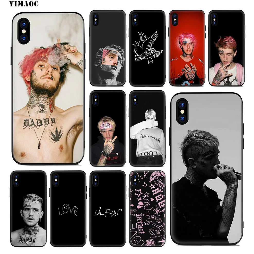 

YIMAOC Lil Peep Soft Silicone Case for iPhone Xr Xs Max X or 10 8 7 6 6S Plus 5 5S SE Cover
