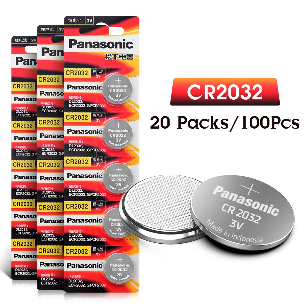

CR2032 DL2032 ECR2032 5004LC KCR2032 BR2032 Panasonic 100pc button 3v battery control toy car lithium battery for watches