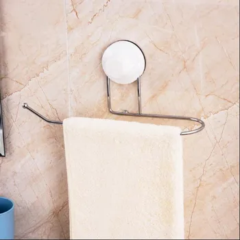 

New arrival Sucker Paper towels holder storage Rack chrom towel bar for Wall bathroom hardware Home Decoration hook