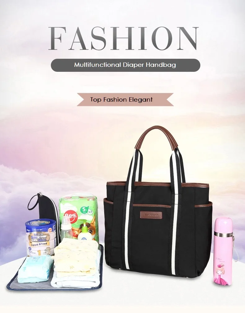 Модная женская повседневная сумка для детской коляски для мам, подгузники, сумки для мам, сумки для беременных, с пеленальным ковриком, изоляционная сумка для пеленок