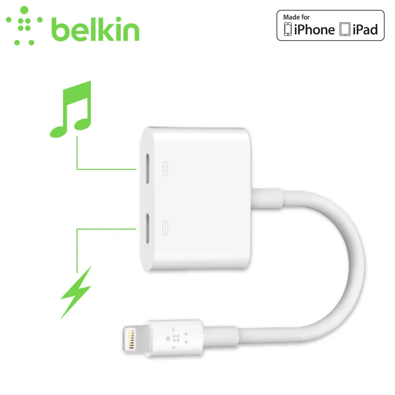 Belkin Mfi Certified Audio Charge Rockstar Adapter Cable For Iphone Xs Max Xr 8 7 Plus For Earpods Headphone With Package F8j198 Adapter Pin Pin Adapteradapter 8 Pin Aliexpress