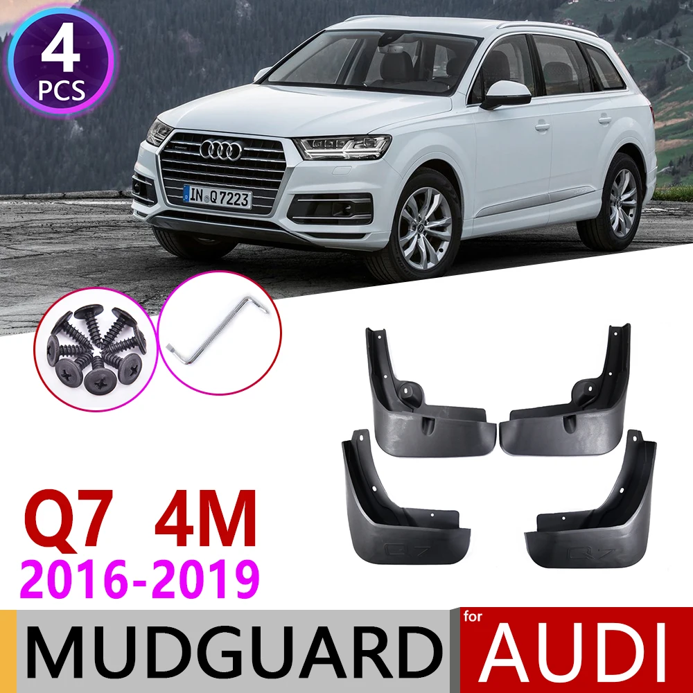 

4 PCS For Audi Q7 4M 2016 2017 2018 2019 S Line Front Rear Car Mudflap Fender Mud Guard Flaps Splash Flap Mudguards Accessories