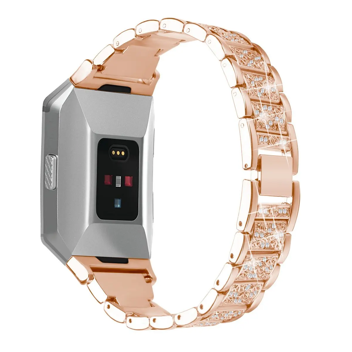 

For Fitbit Ionic Bands, Luxury Alloy Rhinestone Bracelet Strap for Fitbit Ionic Watch