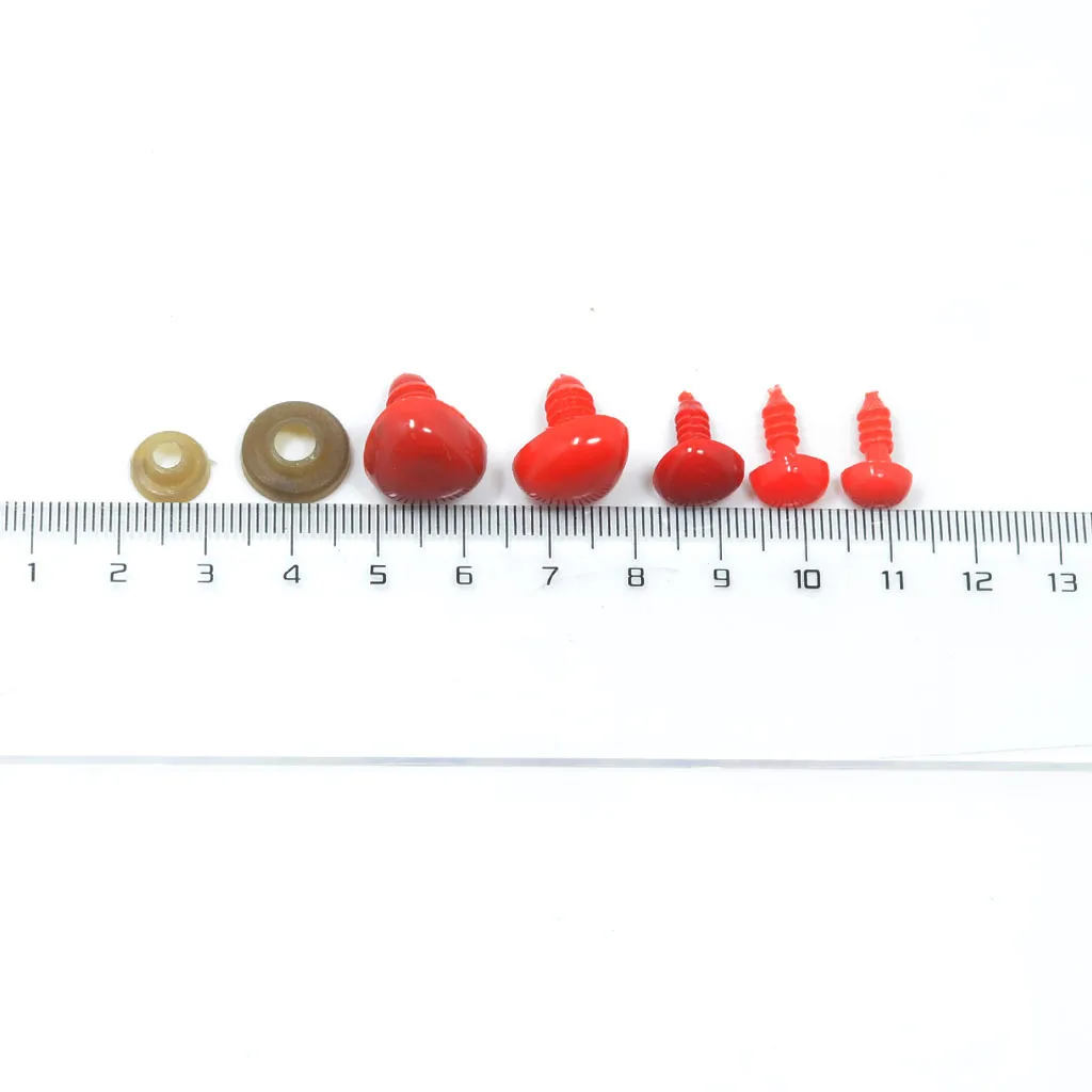 100Pcs Plastic Safety Triangle Nose with Washers Doll Plush Toys Stuffed Animals Making DIY 6x8mm 7x9mm 10x11mm 12x15mm 14x16mm