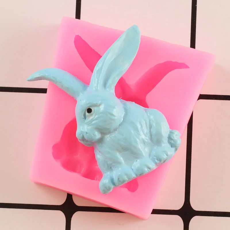 3D Rabbit Easter Silicone Mold Resin Clay Soap Molds Fondant Cake