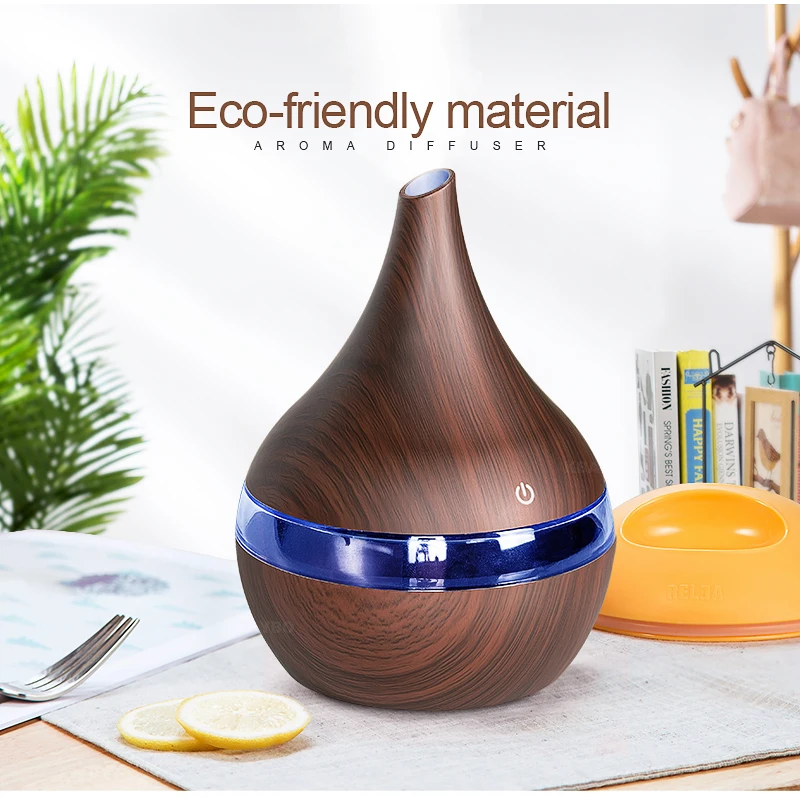 300ml mist diffuser Aroma essential oil diffuser wood mistmaker portable usb air humidifier aroma diffuser fogger air vaporizer