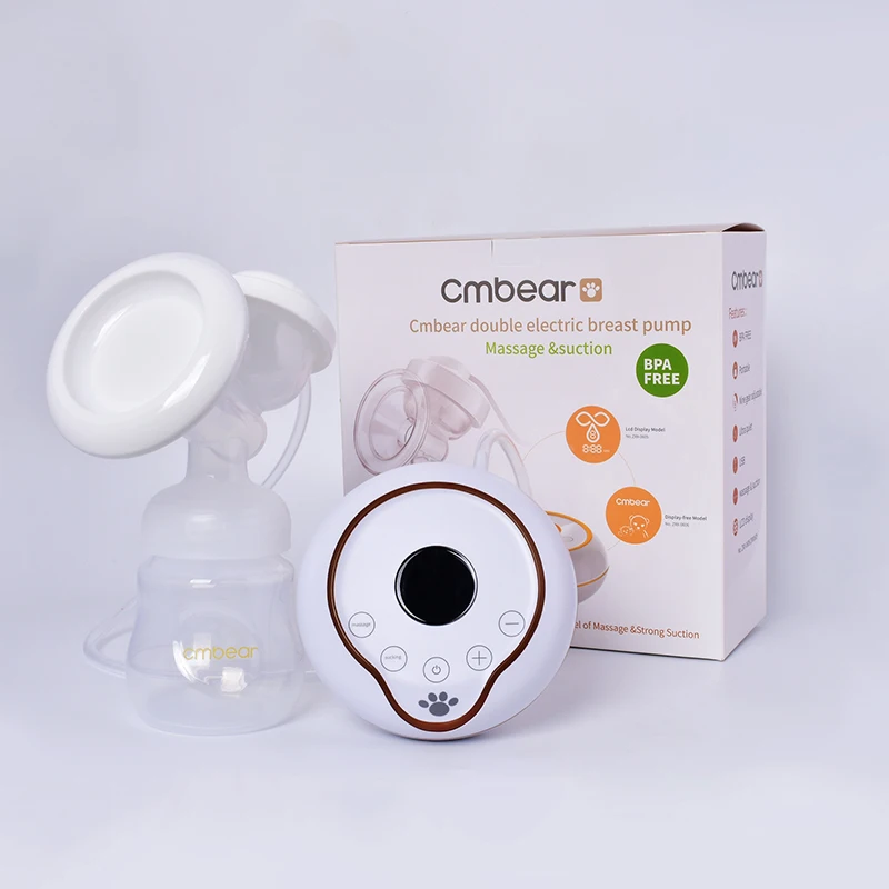 Cmbear lcd Электрический молокоотсос, усовершенствованный мощный молокоотсос для грудного вскармливания, автоматический массажный молокоотсос