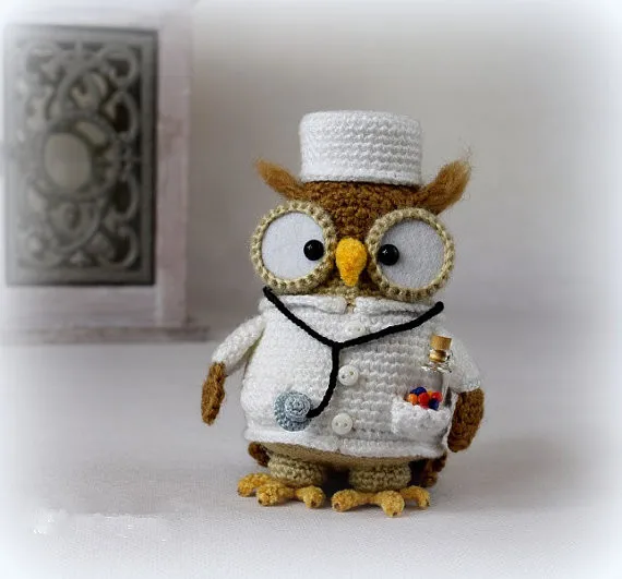 Doctorette the owl вязание амигуруми baby кукла погремушка вязаная игрушка|baby rattle|rattle toybaby