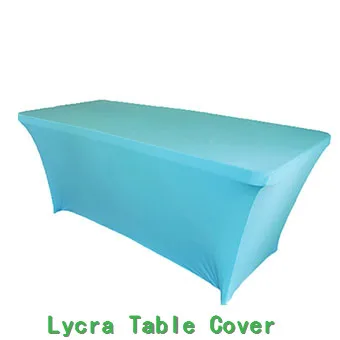 

Rectangular Table Cover Spandex/Lycra Fabric Tablecloth Stretch Bar Bistro for Wedding party Home Decorations