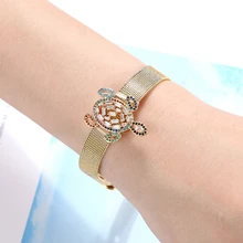 5 шт. микро-pave кубический цирконий Черепаха/сталь Шарм соединитель медные аксессуары из цирконов нержавеющей стали часы браслеты для пояса