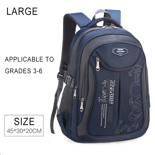 Детские школьные сумки для девочек и мальчиков, высокое качество, школьный рюкзак, нейлоновые школьные рюкзаки, Детский рюкзак, Mochilas Infantil Bolsa Escolar - Цвет: deepblue-large