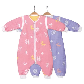 

Baby Sleep Bag Detachable Sleeve Sleep Bag Split Leg Animal Cloud Print Infant Play Wear Diaper Cocoon For Newborn Baby Cocoon