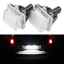 Ошибок 18SMD светодиодный фонарь освещения номерного знака Набор для Mercedes Benz W204 S204 C180 C200 C280 C300 C350 C63 AMG Автомобильный багажник свет