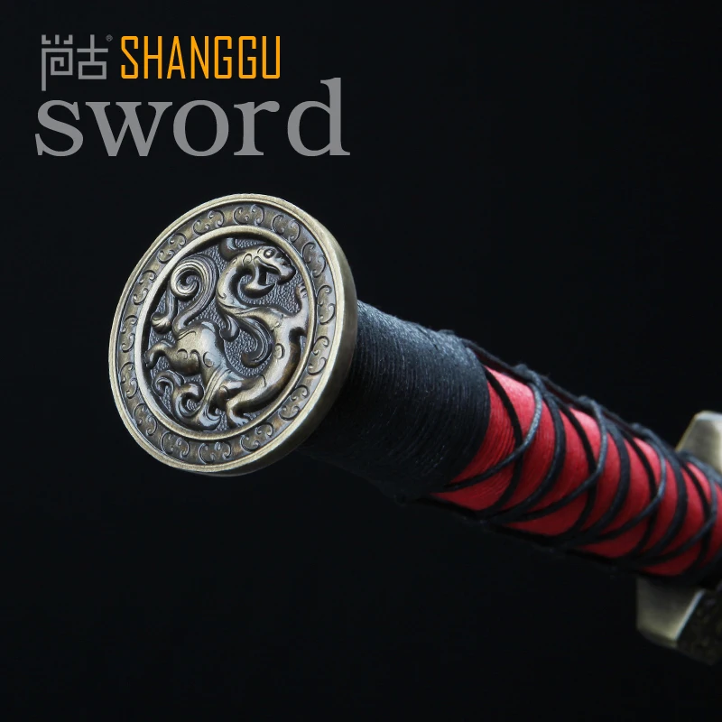Китайский дракон узор ручной работы красная ручка античный Восточный меч. Карбоновый меч генерала рыцаря. Старший коллекция произведений искусства