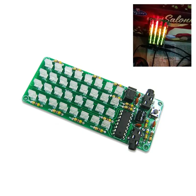 1 комплект ASD-84 индикатор уровня аксессуары Частотный набор спектра аудио музыка Голос DIY Набор электронный чувствительный инструмент