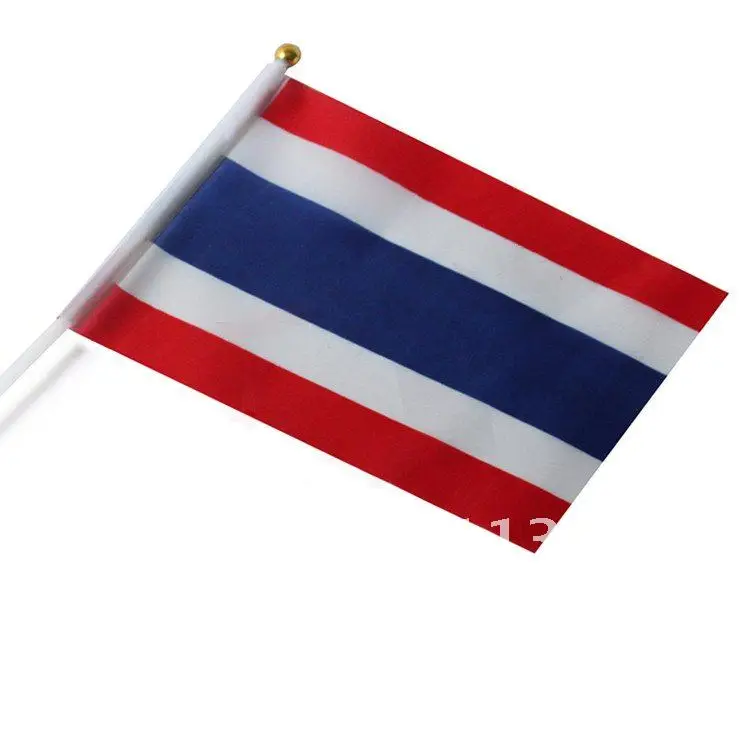 Полиэстеровые азиатские флаги, ОАЭ, Таиланд, Пакистан, Камбоджа, Катар, флаги 14*21 см, пластиковые шесты