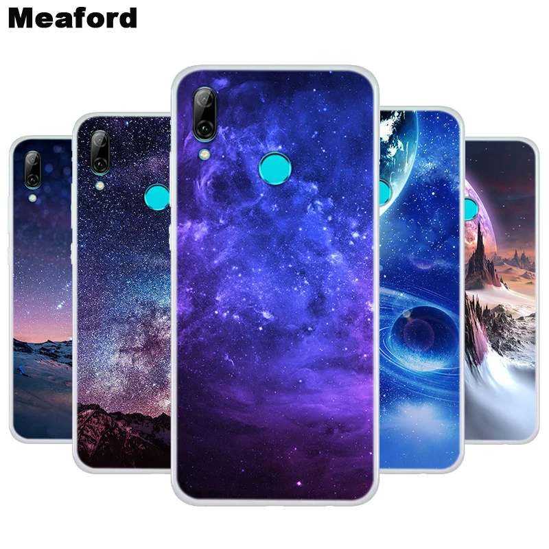 

Silicone Case For Huawei P Smart 2019 Soft Art Print Back Cover For Huawei P Smart 2019 POT-LX1 6.21" Clear bumper Phone Case