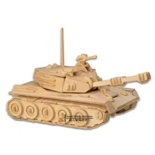 Детская игрушка 3D Пазлы деревянный строительный комплект деревянная модель колесница Танк головоломка игрушки
