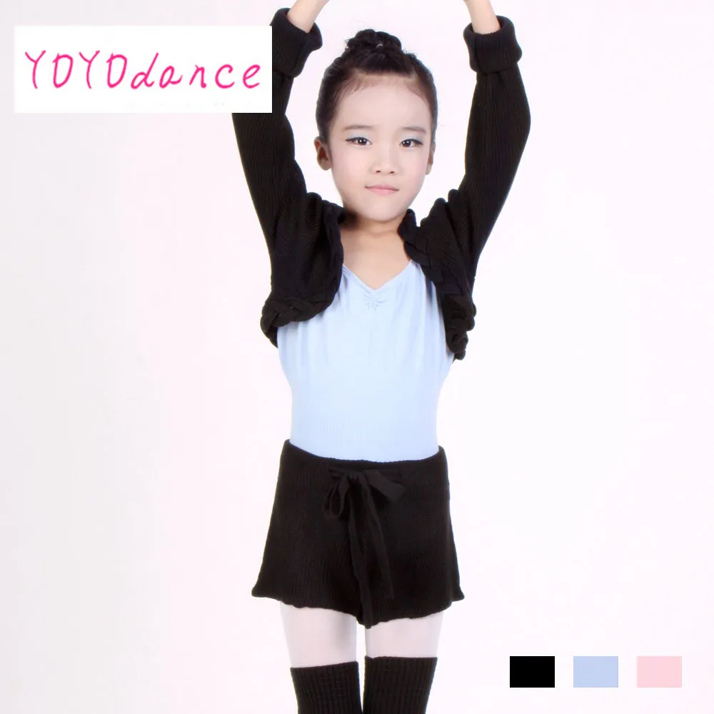 Girls knit wear Shrug Long Sleeve Dance Crop Top ballet Dance Shrug