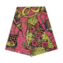 Африканский воск настоящий голландский печатных в отрез ткани набивной ситец высшего качества хлопок 6 ярдов Анкара горячая Распродажа для африканской женщины V-L 535