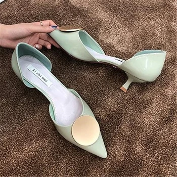 

Women Simple fashion summer European style girl high heels sandals 2019 new net red women's shoes pointed stiletto shoes