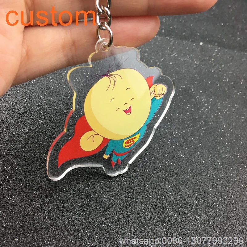 

1pc custom clear keychain bag charm anime victor acrylic cute keychain with your any design