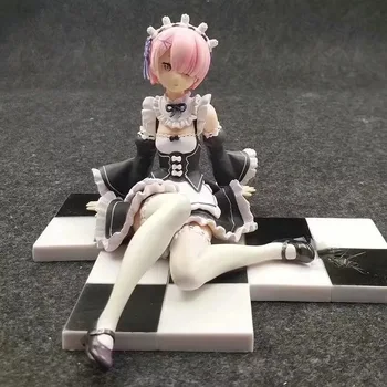 

New Arrival Re:Life In A Different World From Zero Anime Action Figure Rem Ram Maid Sitting Ver Model Kneeling Decoration Doll