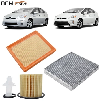 

04152-YZZA6 87139-YZZ08 Combo Set Oil Engine Cabin Activated Carbon Air Filter For Toyota Prius V Alpha Plus For Lexus CT200H