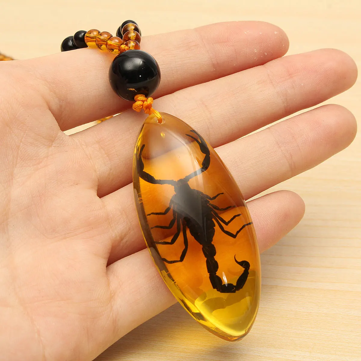 Уникальные натуральные насекомые Янтарный китайский специализированный Скорпион включение в кулон ожерелье украшение из драгоценного камня ремесла подарки