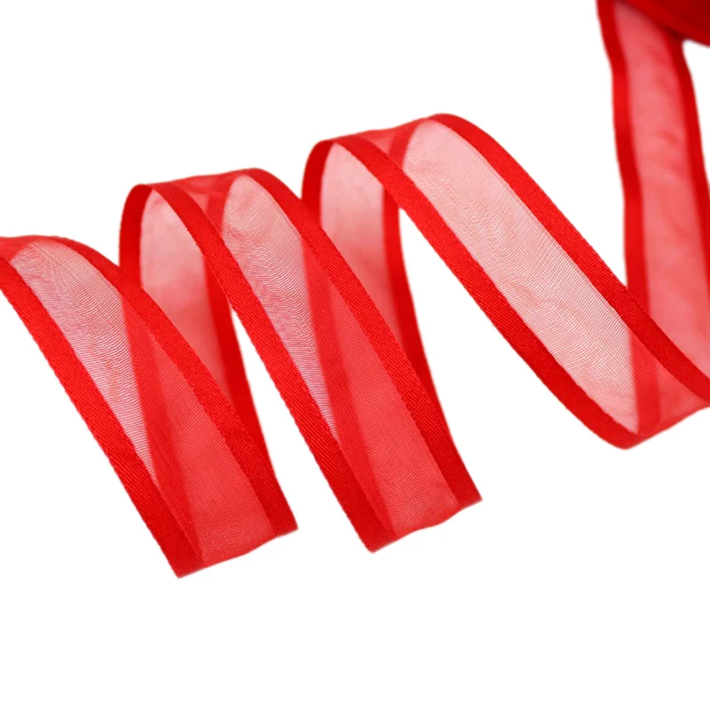 Buy (20mm) Red Broadside Organza Ribbons wholesale