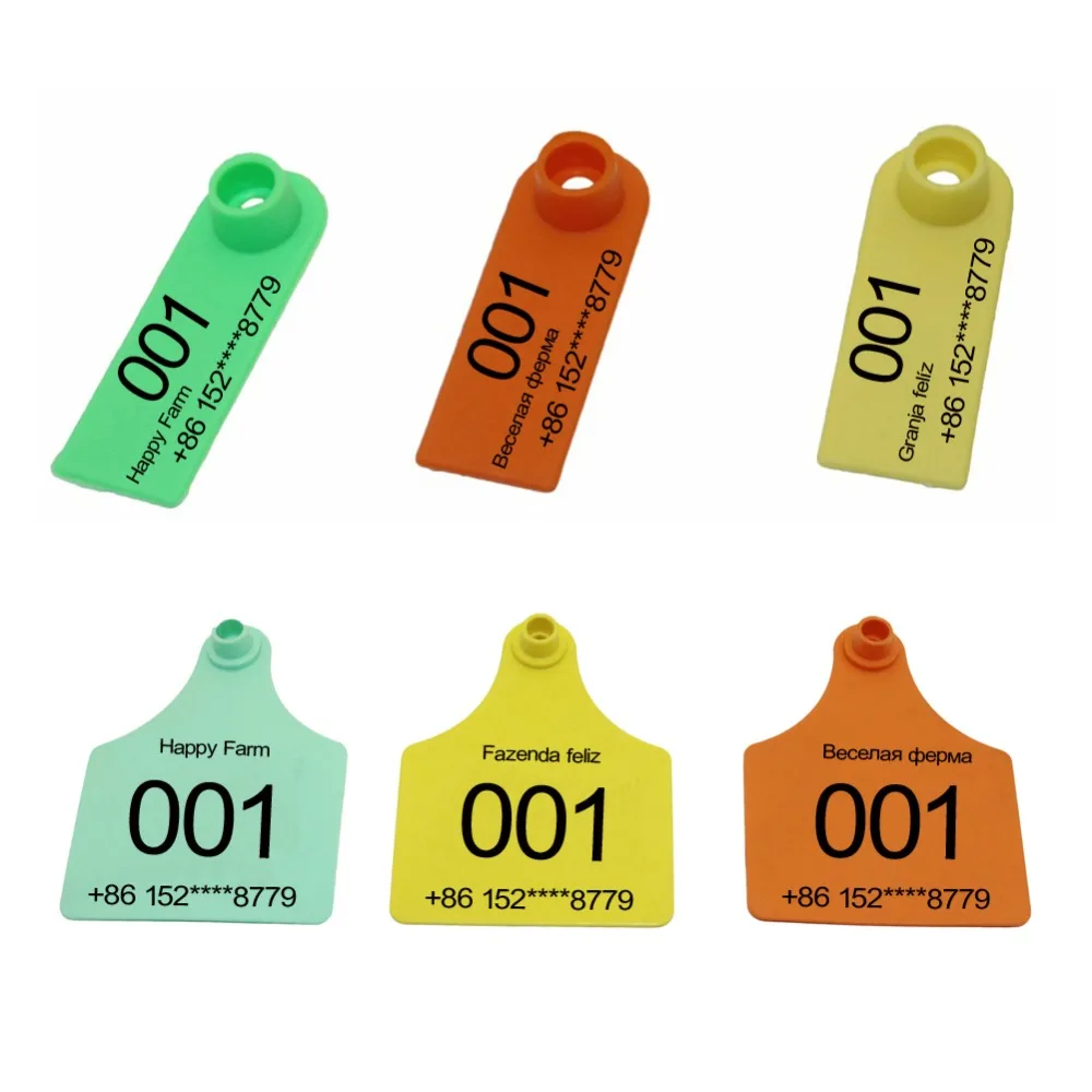 DIY Custom Sheep Ear Tag Laser Printing Names Telephone Number LOGO Pig Cattle Rabbit Farm