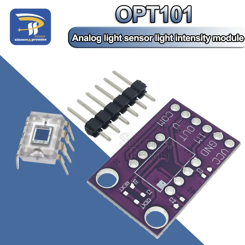 OPT101 светильник аналоговые светильник интенсивность Сенсор модуль с одним чипом фотоэлектрический лазерный диод 14 кГц CJMCU-101