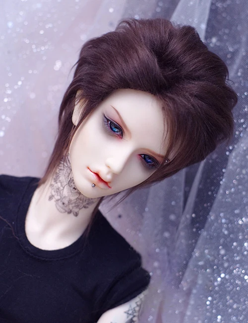 BJD кукла натуральный мех парик для 1/3 1/4 1/6 BJD DD SD MDD MSD YOSD кукла коричневый длинные прямые мех парики