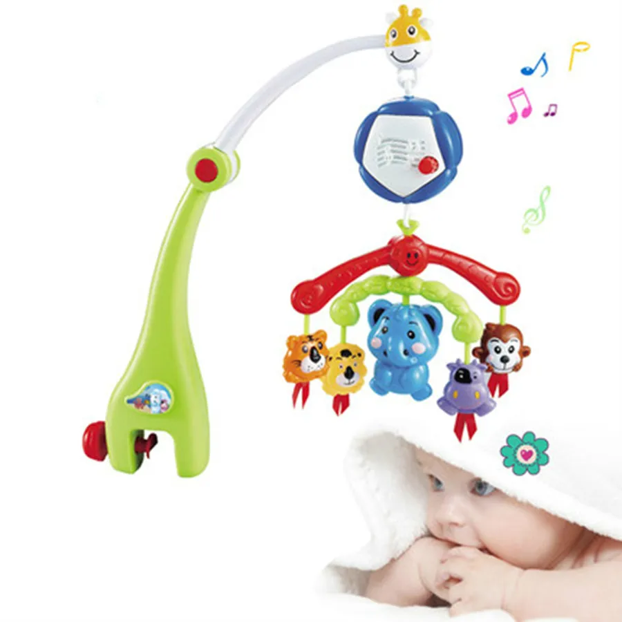 Baby toys развивающие пластмассовые погремушки кроватки музыкальный кровать