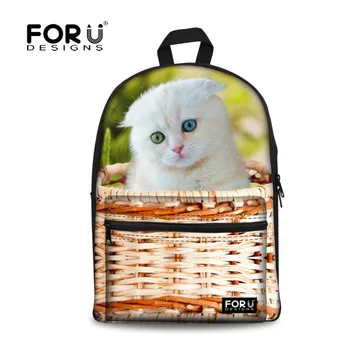 

FORUDESIGNS High Quantity Children School Bags For Teenagers Girls Casual Cat Print Students Boys Schoolbag Mochila Kid Book Bag
