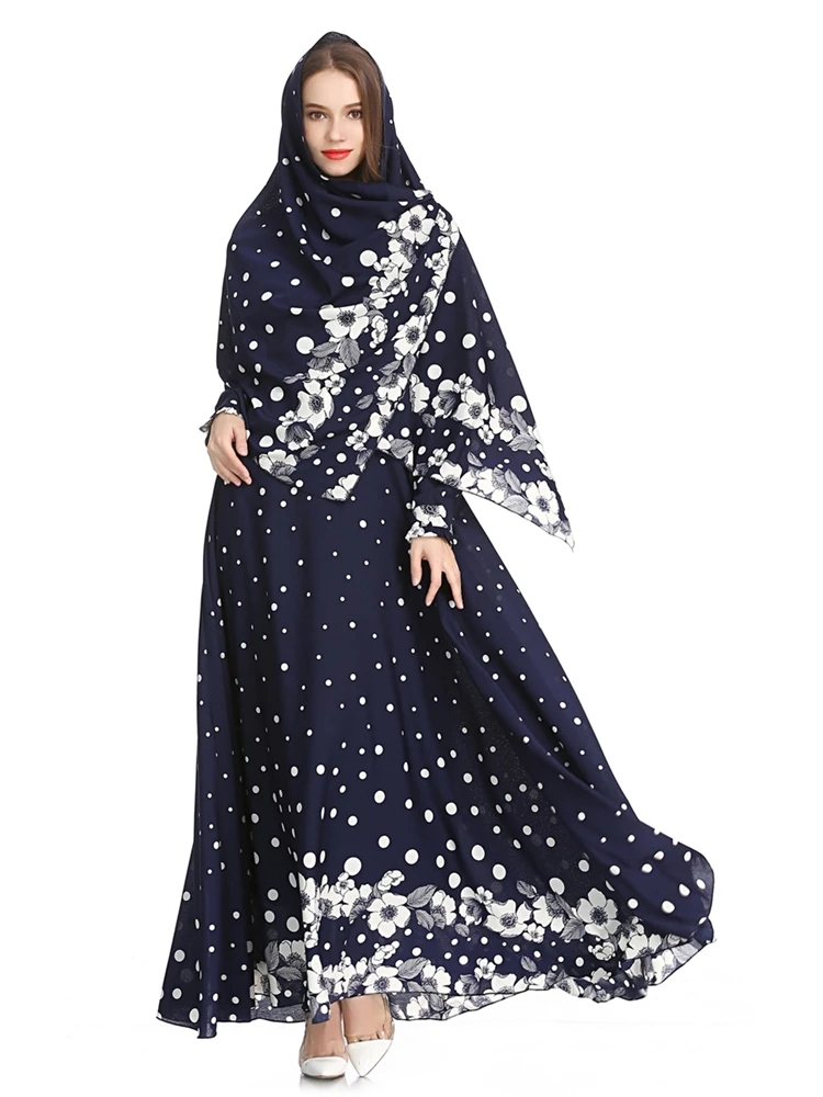 Мусульманские, исламские женщины платье весна лето Абая мусульманское платье халат длинный рукав халаты кардиган юбка хиджаб платье хиджаб тюрбан