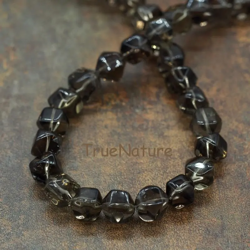 

Wholesale Smoky Quartzs Beads Crystal Nugget Full Strand Beads Jewelry For Bracelet Necklace Making In 13*12 mm BE5653