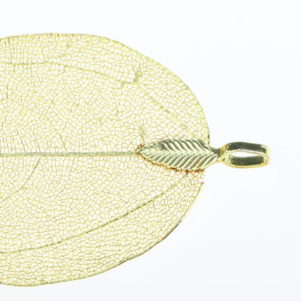 2 Pieces Electroplated Copper Natural Filigree Leaf Charms DIY Pendant Crafts for Necklace Earring Dangle Jewelry
